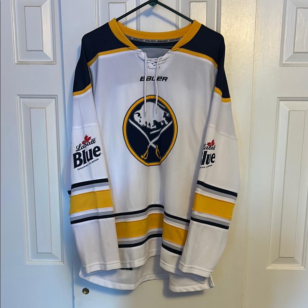 Bauer Buffalo Sabres Hockey Jersey - White and Yellow
